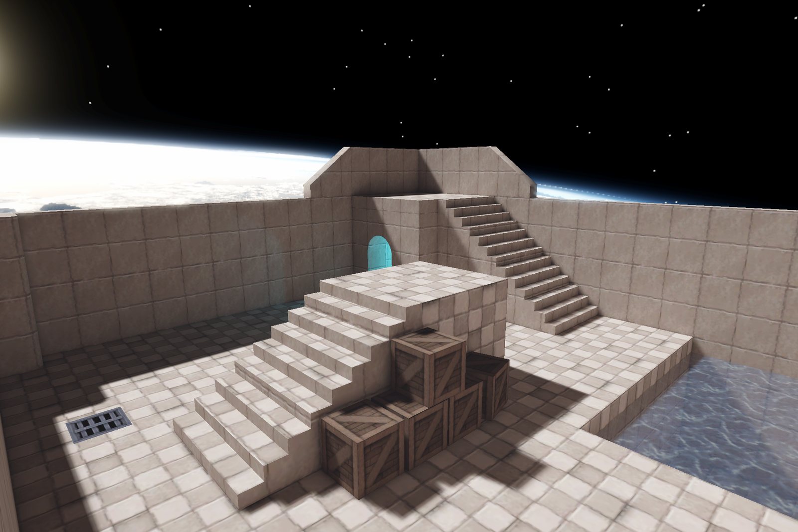 A level built in Anvil CSG