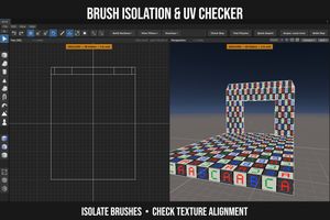 Brush isolation and UV checker in Anvil CSG