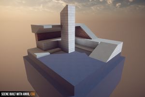 Outdoor blockout built with Anvil CSG